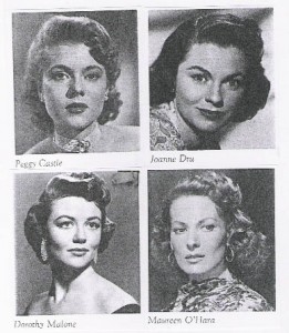 Peggy Castle, Joanne Dru, Dorothy Malone e Maureen O'Hara