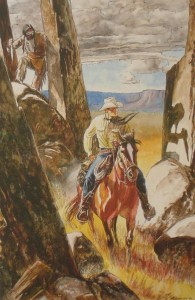 Tex cavalgando, por Vannini