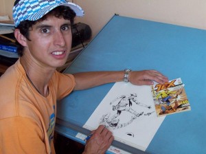 Eder Santos Carvalho desenhando Tex
