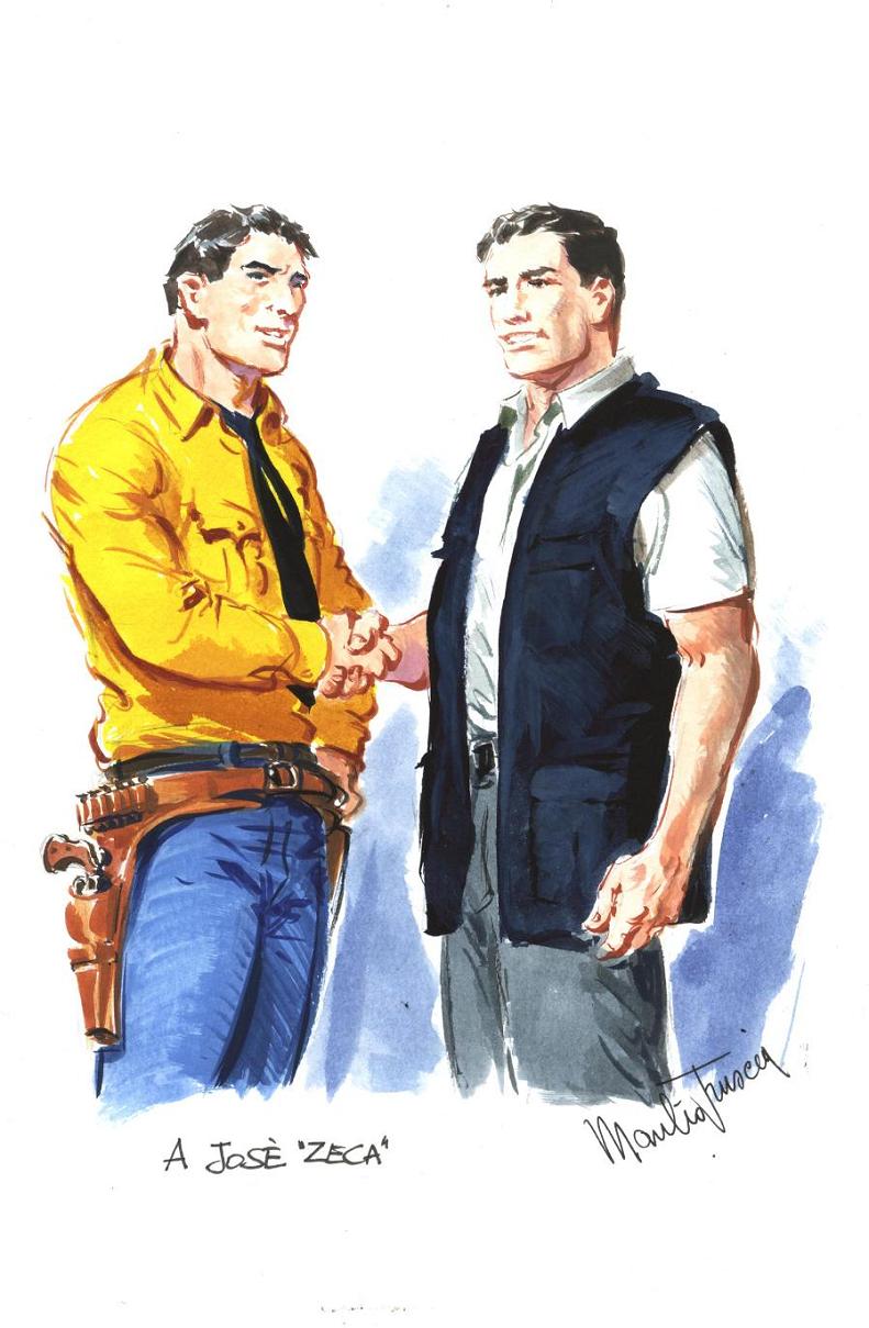 Tex e Adam, por Manlio Truscia