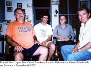Dorival Vitor Lopes, José Carlos Francisco, Antonio Maldonado e Marcos Maldonado em Sorocaba - Dezembro de 2003