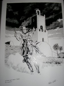 Tex em Moura, desenhado por Fabio Civitelli