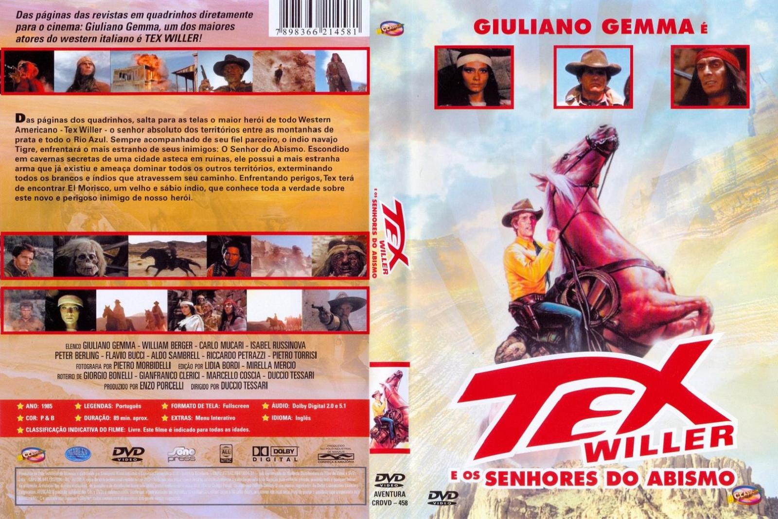 Capa do DVD - Tex Willer e Os Senhores do Abismo