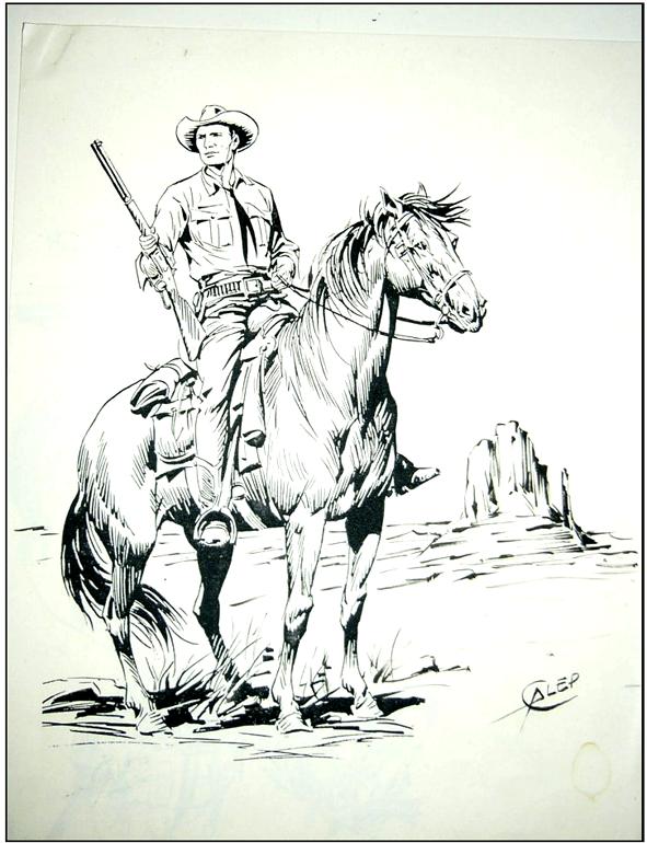 Desenho alternativo para capa do Tex nº 346