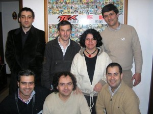 Em cima, da esquerda para a direita - Humberto, Carlos Moreira, Fernanda e José Carlos. Em baixo - Mário Marques, Carlos Santos e Jorge Almeida