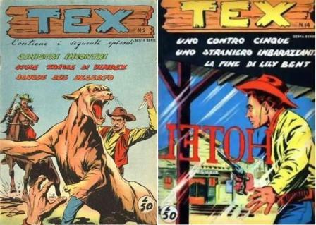 Capas de Tex nº 2 e 14 da Sexta Série