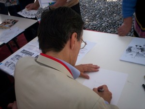 Fabio Civitelli desenhando
