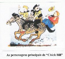 As personagens principais de “Chick Bill”