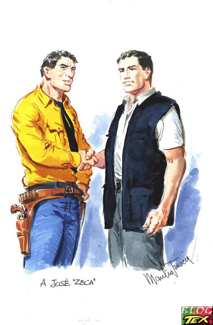 Tex e Adam por Manlio Truscia