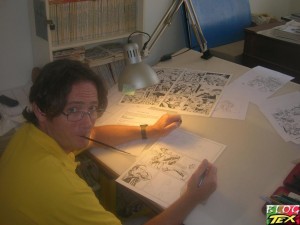 Bruzzo desenhando no seu estúdio - 5