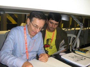 Fabio Civitelli e os desenhos no FIBDA 2008 - A