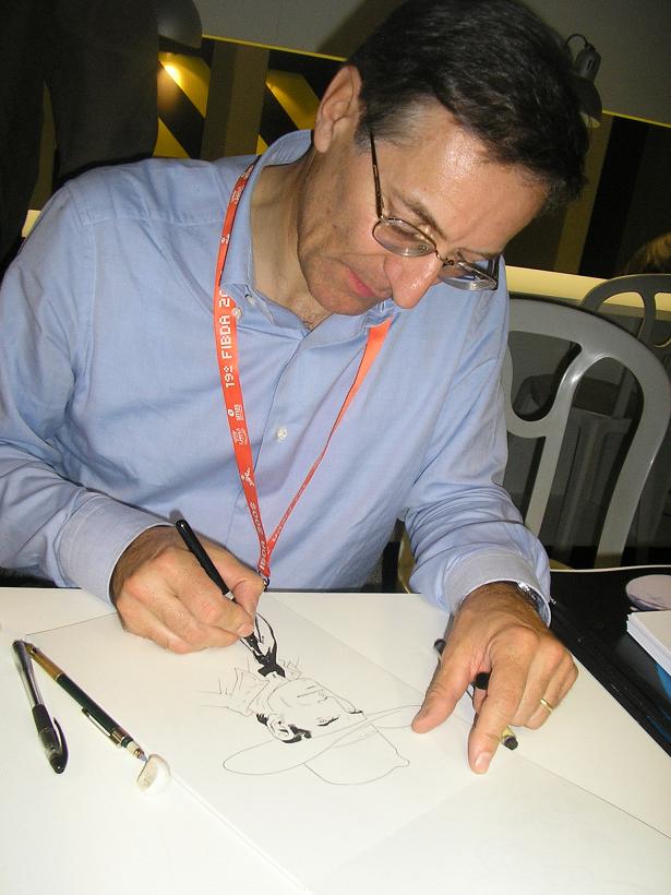 Fabio Civitelli e os desenhos no FIBDA 2008 - B