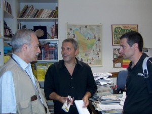 Gianni Petino, Moreno Burattini e Carlos Moreira