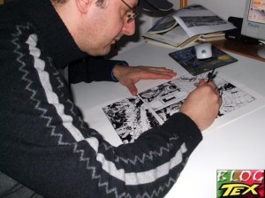 Rossano Rossi desenhando Tex