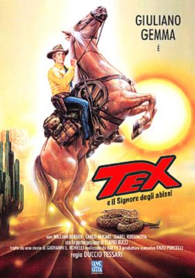 Capa do DVD italiano do filme Tex e il Signore degli Abissi
