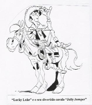 Lucky Luke e o seu divertido cavalo Jolly Jumper