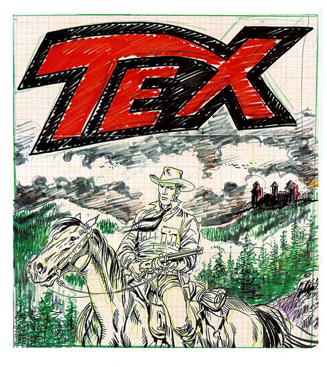 Capa alternativa para o Tex Gigante desenhado por Magnus - 2
