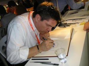 Marco Bianchini a desenhar