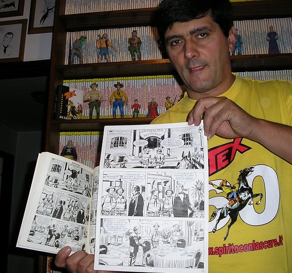 José Carlos Fracisco com o original e com a revista italiana