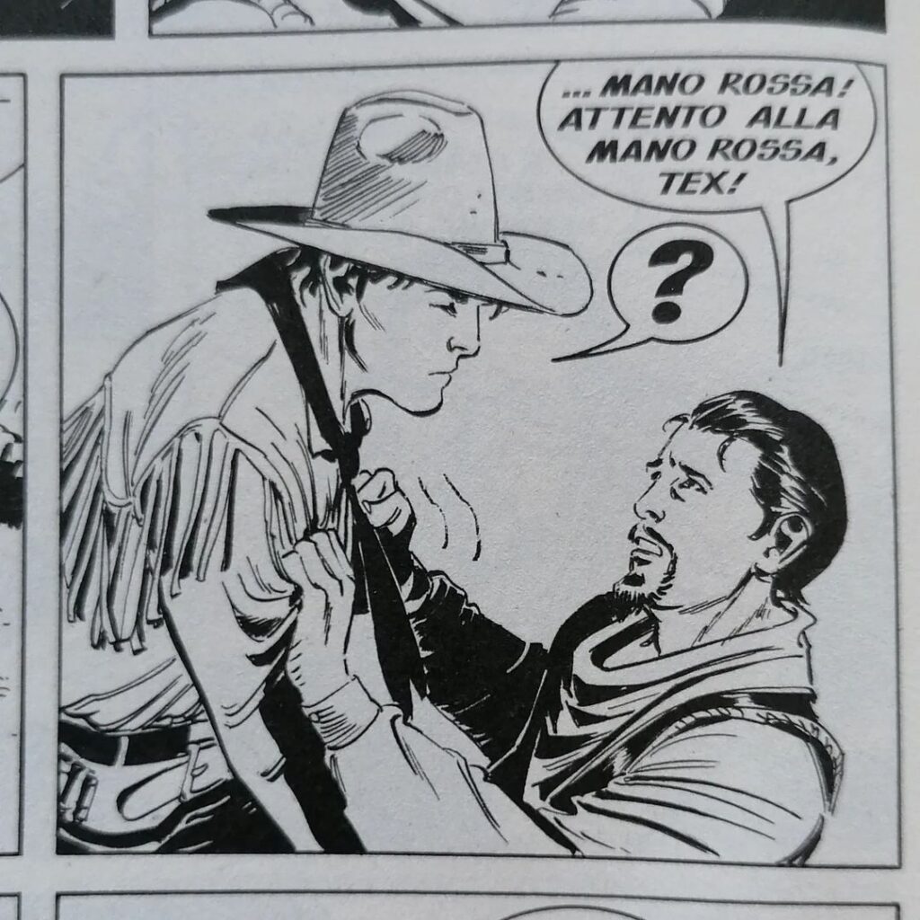 Tex Willer ouve as últimas palavras do seu amigo Joe Scott, scout do exército prestes a falecer! - Marco Ghion; Fevereiro de 2024