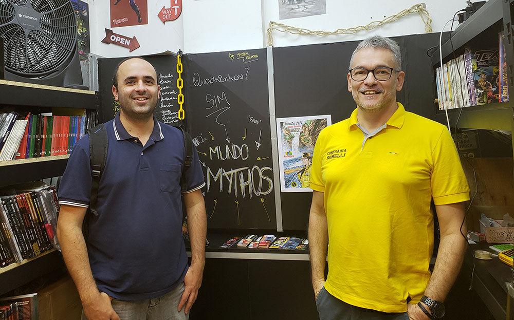 Leonardo Campos, nesta foto (à esquerda) na companhia de Ricardo Elesbão, visitará pela primeira vez a Mostra do Clube Tex Portugal