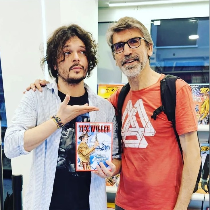 Giorgio Giusfredi e Pasquale Del Vecchio, autores do oitavo Speciale Tex Willer, intitulado "Stella d'argento"