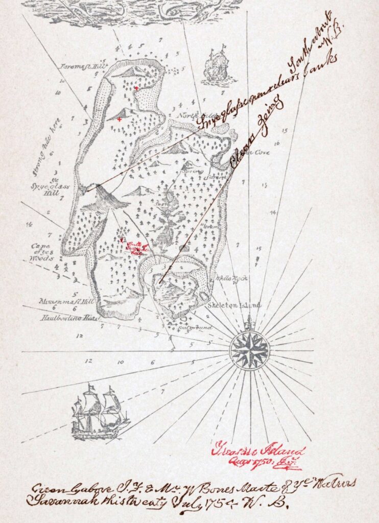 O mapa da ilha