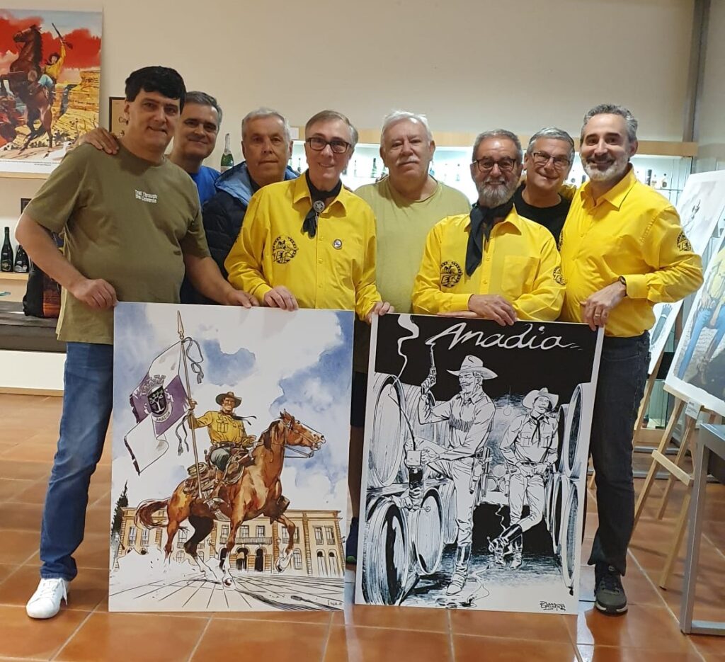 A 'cavalgada' de quatro grandes pards italianos do Gruppo Tex Willer 2011 a Portugal para participar na 11ª Mostra do Clube Tex Portugal