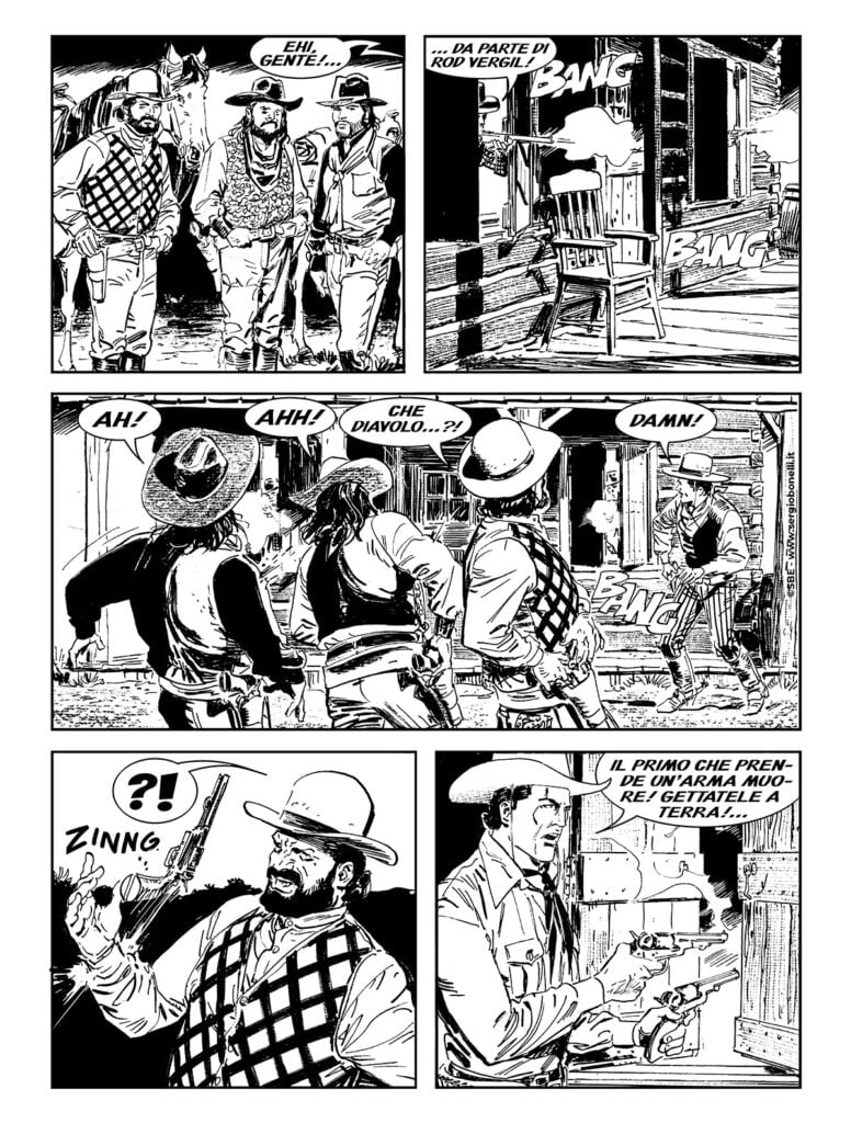 A Arte de Bruno Brindisi em Tex Willer #94 – ‘I Tre del Texas’
