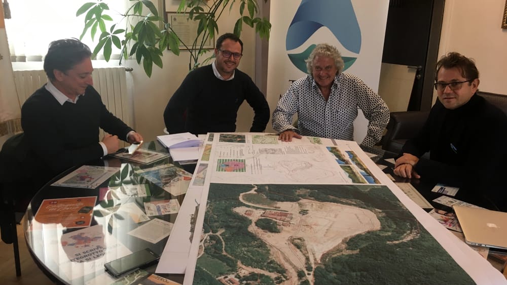 Giorgio Bonelli e o projecto para a construção do Tex Willer World na Pedreira Bonetti em Montegrotto Terme
