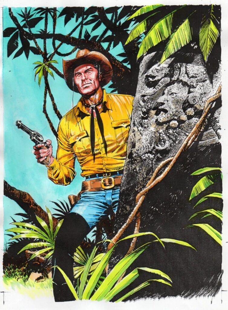 As cores originais de Claudio Villa para a capa de Tex #791