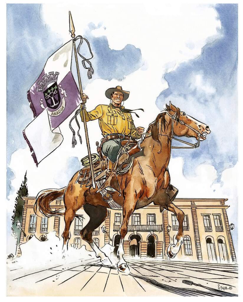 Tex volta, em 2027, à cidade de Anadia; Arte de Stefano Biglia